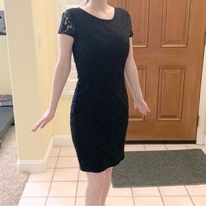 Black Lace Shift Dress